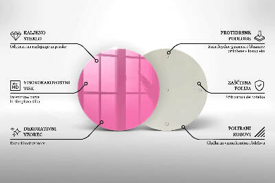 Podstawka na znicz okrągła Kolor różowy