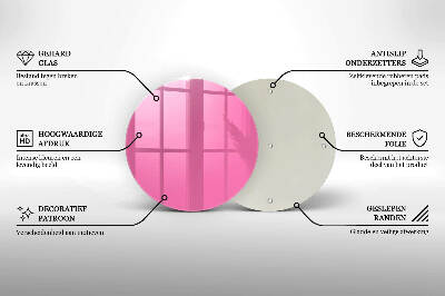 Podstawka na znicz okrągła Kolor różowy