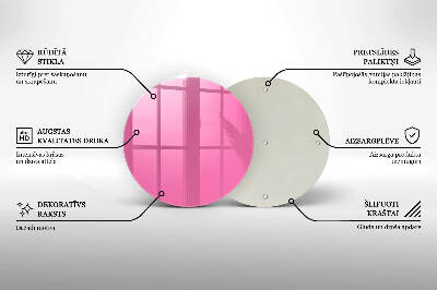 Podstawka na znicz okrągła Kolor różowy