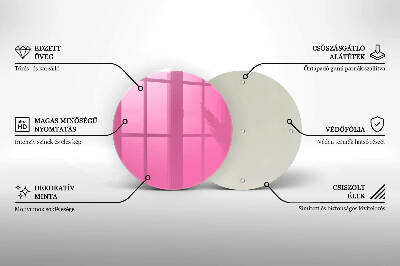 Podstawka na znicz okrągła Kolor różowy