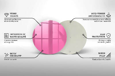 Podstawka na znicz okrągła Kolor różowy