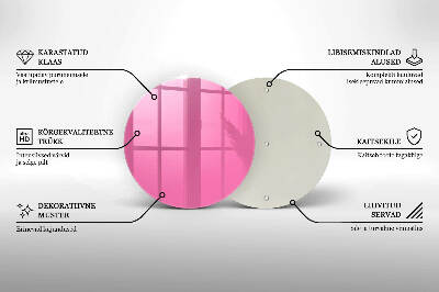 Podstawka na znicz okrągła Kolor różowy