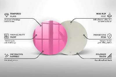 Podstawka na znicz okrągła Kolor różowy