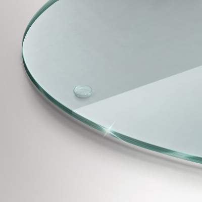 Okrągła podstawka szklana pod znicz w kolorze transparentnym