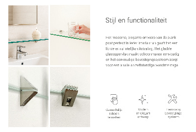 Szklana półka transparentna