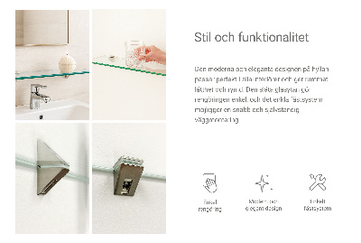 Szklana półka transparentna