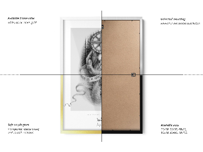 Nowoczesna ramka na zdjęcia na ścianę biała 50x50 cm