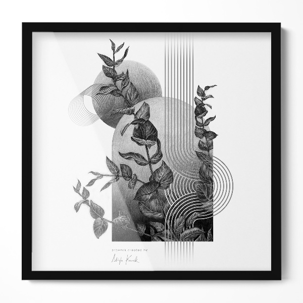 Czarna Ramka na zdjęcia na ścianę 50x50 cm