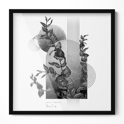 Czarna Ramka na zdjęcia na ścianę 50x50 cm