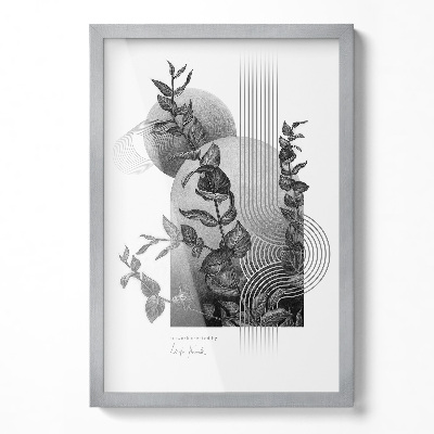 Wisząca ramka na zdjęcia srebrna 40x60 cm