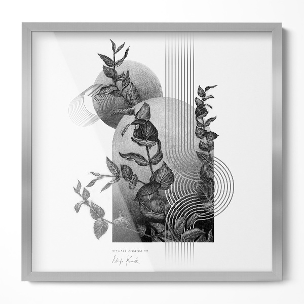 Ramka na zdjęcia na ścianę srebrna 50x50 cm