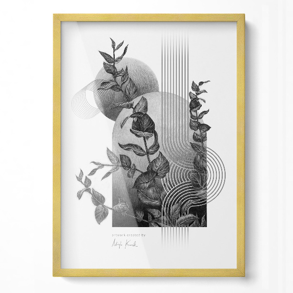 Ramka na zdjęcia do powieszenia złota 50x70 cm