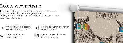 Roleta na drzwi balkonowe Sowy w kolorowych okularach