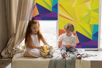 Roleta wewnętrzna na okno Wzór kolorowych origami