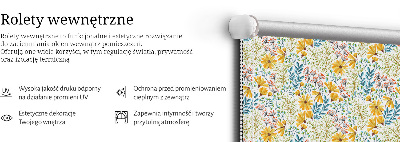 Roleta materiałowa Kwiaty