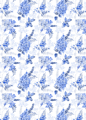 Roleta wewnętrzna na okno Niebieskie kwiatki