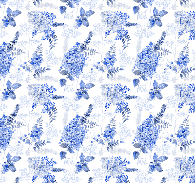 Roleta wewnętrzna na okno Niebieskie kwiatki