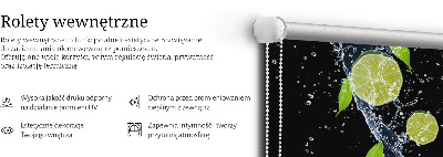 Roleta okienna wewnętrzna Spadająca limonka w wodzie