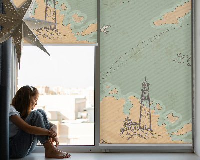 Roleta wewnętrzna Mapa oceanu