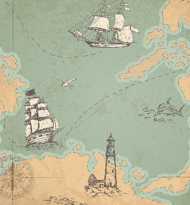 Roleta wewnętrzna Mapa oceanu