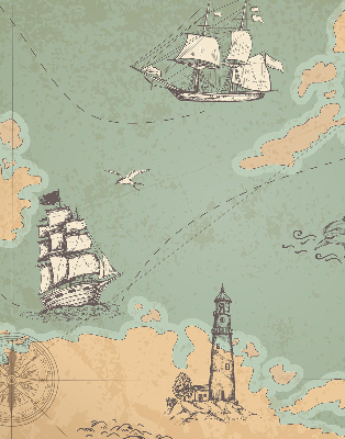 Roleta wewnętrzna Mapa oceanu