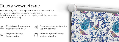 Roleta wewnętrzna Niebieskie kwiaty drzew