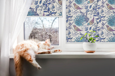 Roleta wewnętrzna Niebieskie kwiaty drzew