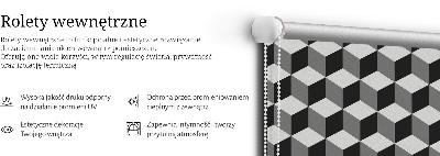 Roleta wewnętrzna na okno Kostki 3d