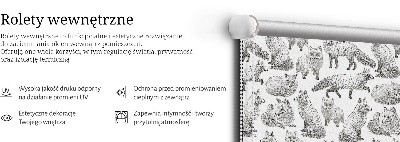Roleta materiałowa Szare lisy
