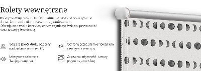 Roleta na drzwi balkonowe w wzorze faz księżyca