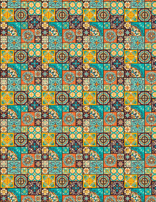 Roleta okienna wewnętrzna Kolorowa mandala