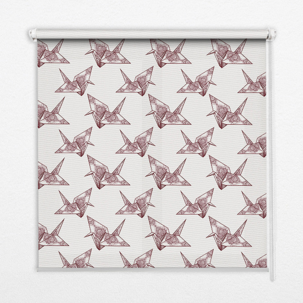 Roleta wewnętrzna na okno Łabędzie z origami