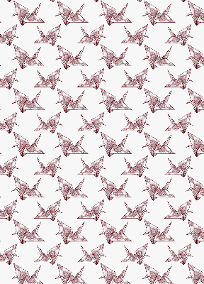 Roleta wewnętrzna na okno Łabędzie z origami