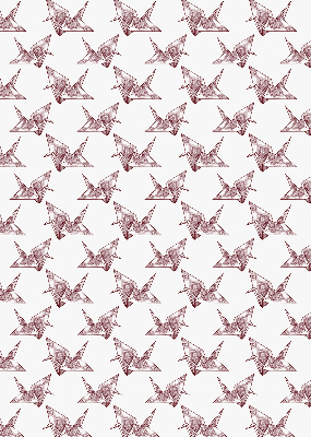 Roleta wewnętrzna na okno Łabędzie z origami