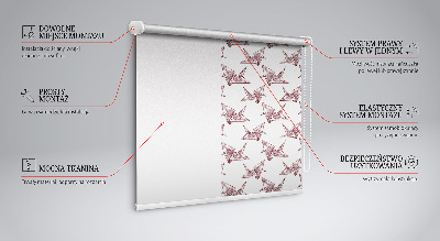 Roleta wewnętrzna na okno Łabędzie z origami