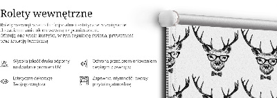 Roleta na drzwi balkonowe Renifery w okularach