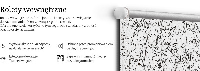 Roleta okienna wewnętrzna Rysowane koty