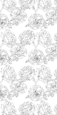 Roleta wewnętrzna na okno Rysowane róże