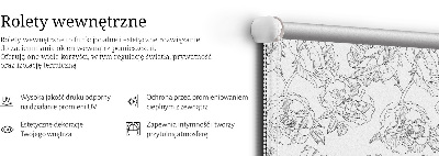 Roleta wewnętrzna na okno Rysowane róże
