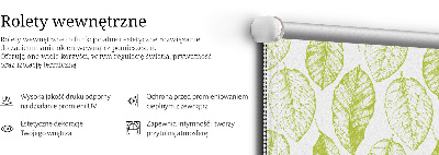 Roleta materiałowa Limonkowe liście