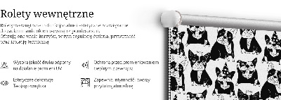 Roleta wewnętrzna na okno Rysowane psy