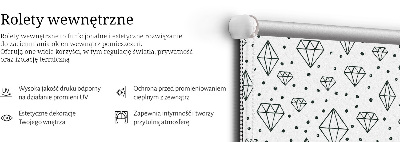 Roleta wewnętrzna Rysowane diamenty