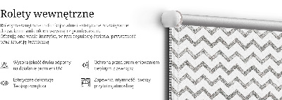 Roleta materiałowa Szare poziome zygzaki