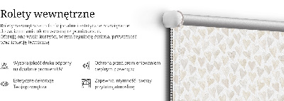Roleta wewnętrzna Beżowe serca