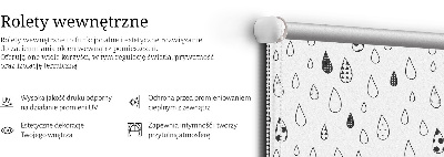 Roleta okienna wewnętrzna Krople