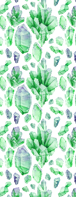 Roleta materiałowa Zielone kryształy