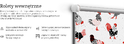 Roleta wewnętrzna Koguty