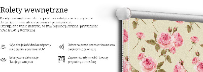 Roleta okienna wewnętrzna Róże