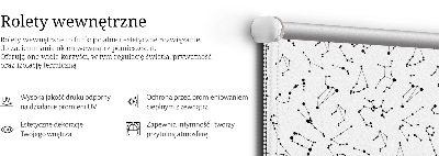 Roleta wewnętrzna z motywem gwiazdozbiorów