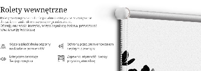 Roleta na okno Czarne kwiaty